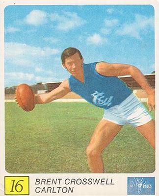 1970 Kellogg's VFL Footballers In Action #16 Brent Crosswell Front